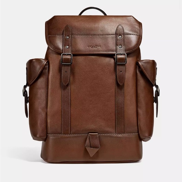 NWT Coach Hitch Backpack in Dark Saddle - Picture 3 of 8